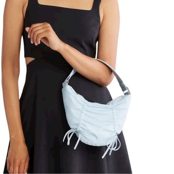 Madden Girl Handbags - Madden Girl Crescent Light Blue Shoulder Bag